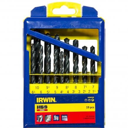 IRWIN 10502500 - HSS Pro drill bit set in metal case (19 pcs.)