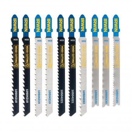 IRWIN 10505817 - Metal and wood cutting T-shank jigsaw blades set (10 pcs.)