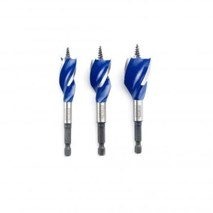IRWIN 1922006 - Blue Groove 6X wood boring bit set (multi-pack)