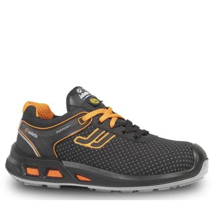 JALLATTE JYJY498-45 - Chaussures de sécurité basse noir/orange JALBOMBER ESD S3S CI FO SR