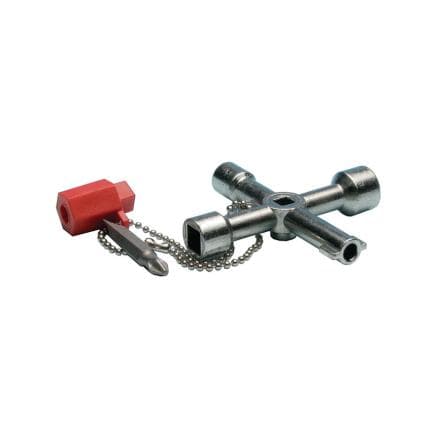 KNIPEX 00 11 03 S1 - Clé universelle pour panneaux et armoires électriques pour tous les systèmes de verrouillage les plus courants