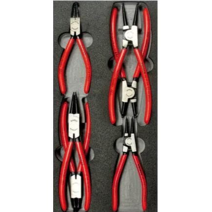 KNIPEX 00 20 01 V04 - Pinces à circlips® en plateau mousse (6 pcs.)
