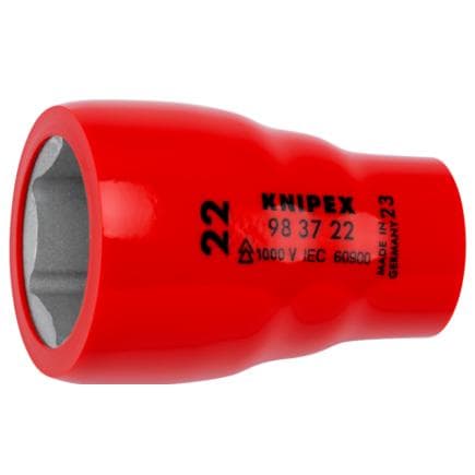 KNIPEX 98 37 22 - Clé à douille 3/8" pour vis hexagonales avec entraînement carré interne