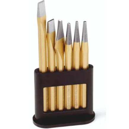 KNIPEX 9R 421 000 0 - Jeu de ciseaux et poinçons avec support en plastique (6 pcs.)