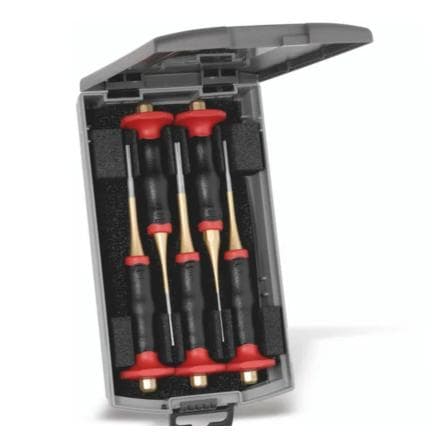 KNIPEX 9R 425 152 0 - Jeu de chasse-goupille avec pare-coups dans une cassette en plastique (5 pcs.)
