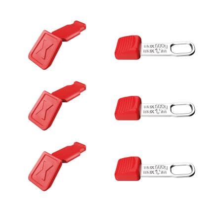 KNIPEX 00 63 06 TCR - Clips TetheredTool et Clips ColorCode rouges (3 pcs. de chaque)