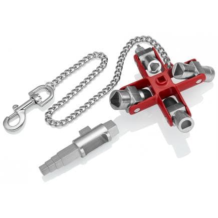 KNIPEX 00 11 06 V01 - Clé universelle ''Bâtiment'' pour tous systèmes de fermeture courants