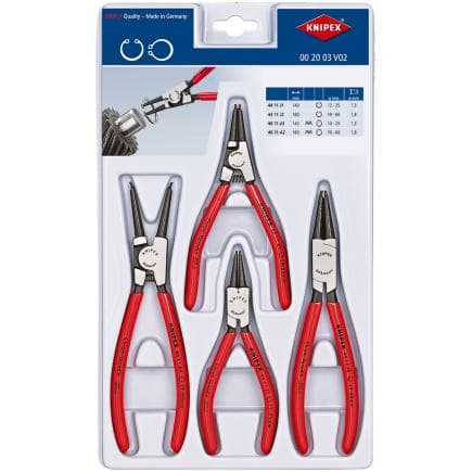 KNIPEX 00 20 03 V02 - Assortiment de pinces circlips 4 pièces