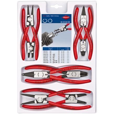 KNIPEX 00 20 04 V01 - Assortiment de pinces circlips 8 pièces