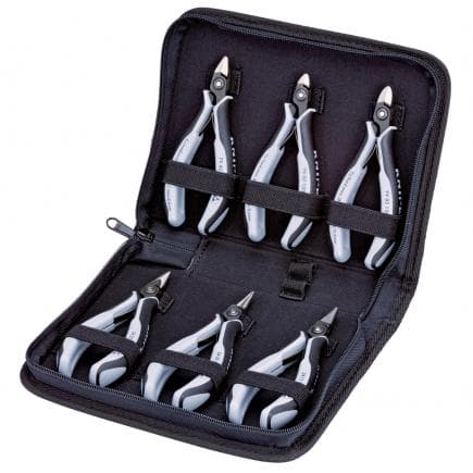KNIPEX 00 20 16 P ESD - Mallette de pinces pour électronique avec outils spéciaux pour composants électroniques 6 pièces
