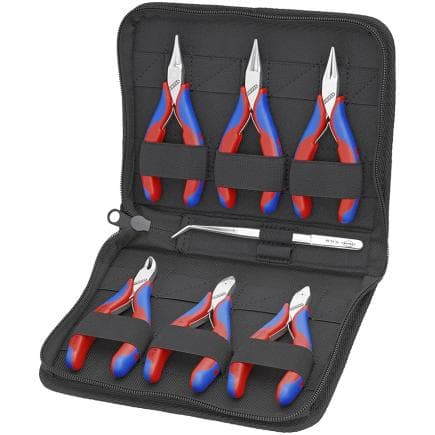 KNIPEX 00 20 16 - Mallette de pinces pour électronique avec outils spéciaux pour composants électroniques 7 pièces