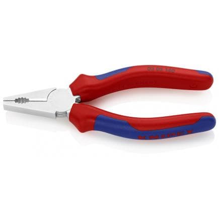 KNIPEX 03 05 160 - Pince universelle chromée, poignées revêtues d'un matériau bi-composant