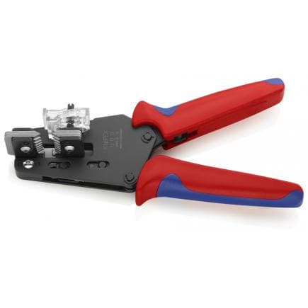 KNIPEX 12 12 13 - Pince à dénuder de précision avec lames profilées, acier bruni, poignées revêtues d'un matériau bi-composant