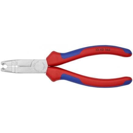 KNIPEX 13 45 165 - Pince à dénuder chromée multifonction, poignées revêtues d'un matériau bi-composant