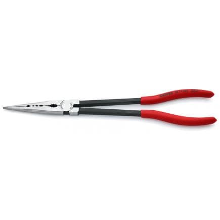 KNIPEX 28 71 280 - Pince de mécanicien avec profils en croix bondérisée noire, tête polie, poignées enduites de résine synthétique