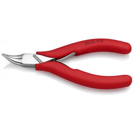 KNIPEX 35 41 115 - Pince spéciale électronique, tête polie, poignées enduites de résine synthétique