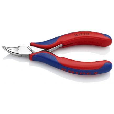 KNIPEX 35 42 115 - Pince spéciale électronique, tête polie miroir, poignées revêtues d'un matériau bi-composant