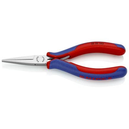 KNIPEX 35 52 145 - Pince spéciale électronique, tête polie miroir, poignées revêtues d'un matériau bi-composant