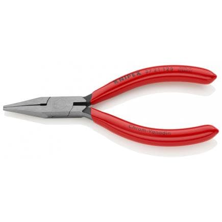 KNIPEX 37 21 125 - Pince de mécanique fine bondérisée noire, tête polie, poignées enduites de résine synthétique