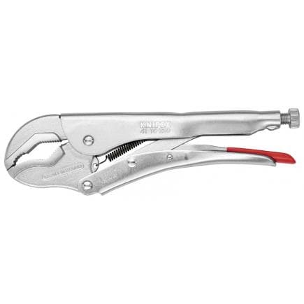 KNIPEX 41 14 250 - Pince de serrage multiprise zinguée et polie, double mâchoire prismatique