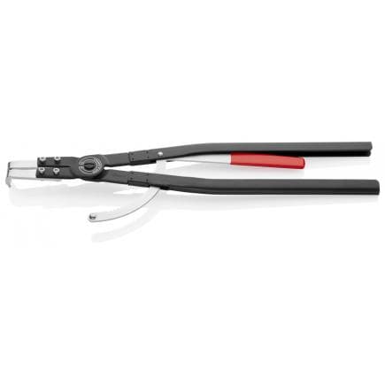 KNIPEX 44 20 J51 - Pince noire à circlips internes avec orifices, avec mécanisme de verrouillage, pointes coudées à 90°