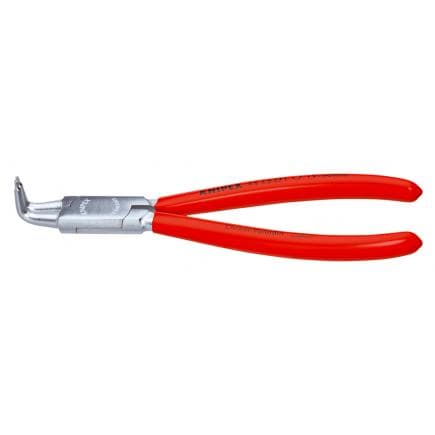KNIPEX 44 23 J11 - Pince pour circlips internes avec orifices, chromée, poignées enduites de résine synthétique, pointes coudées à 90°