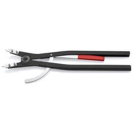 KNIPEX 46 10 A5 - Pince noire pour circlips externes sur arbres, avec mécanisme de verrouillage, pointes droites
