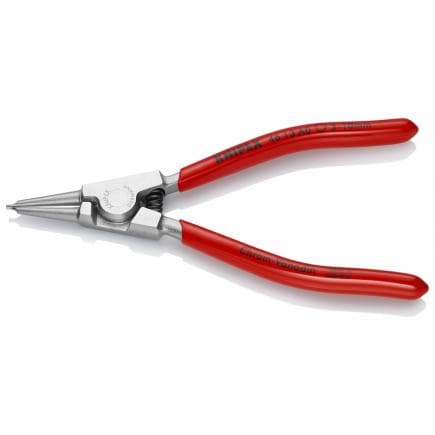 KNIPEX 46 13 A1 - Pinces chromée pour circlips externes sur axes, poignées enduites de résine synthétique, pointes droites