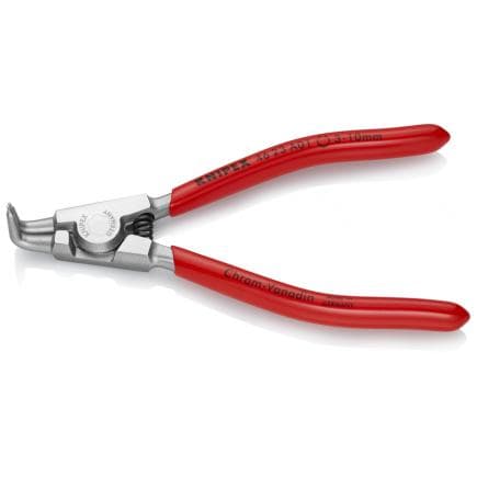 KNIPEX 46 23 A11 - Pince chromée pour circlips externes sur arbres, poignées enduites de résine synthétique, pointes coudées à 90°
