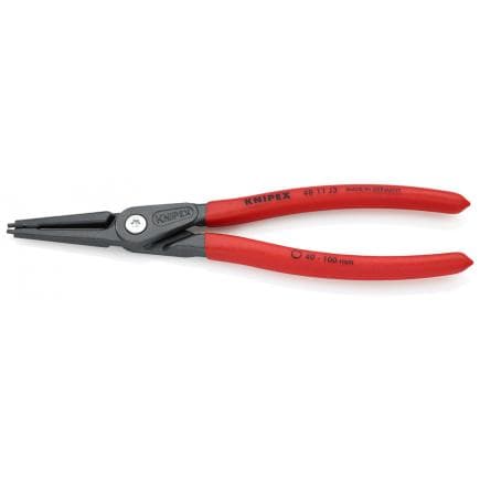 KNIPEX 48 11 J1 - Pince de précision pour circlips internes à orifices, bondérisée grise, poignées enduites de résine synthétique antidérapante,...