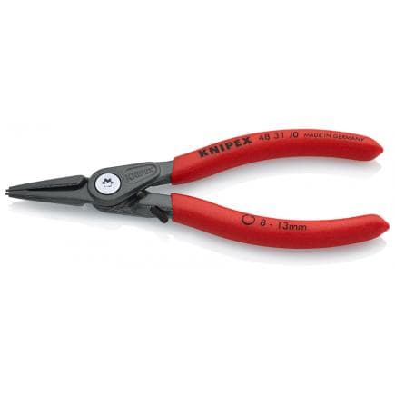 KNIPEX 48 31 J1 - Pince de précision pour circlips internes à orifices, avec limiteur d'ouverture/fermeture, pince bondérisée grise, poignées...