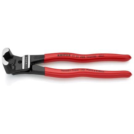 KNIPEX 61 01 200 - Coupe-boulons à force de coupe élevée, bondérisée noire avec tranchants frontaux, tête polie, poignées enduites de résine...