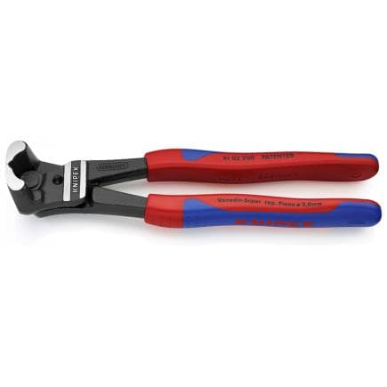 KNIPEX 61 02 200 - Coupe-boulons avec tranchants frontaux, à force de coupe élevée, bondérisé noir, tête polie, poignées revêtues d'un matériau...