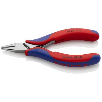 KNIPEX 64 22 115 - Pince coupante pour électronique à tranchant frontal, tête polie miroir, poignées revêtues d'un matériau bi-composant, petit...