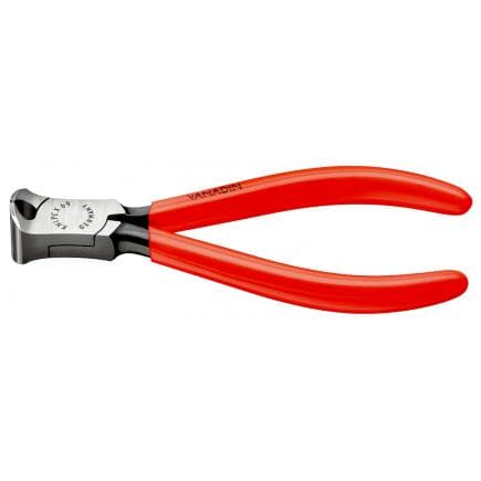 KNIPEX 69 01 130 - Pince coupante de mécanicien à tranchant frontal pour mécanique, bondérisée noire, tête polie, poignées enduites de résine...
