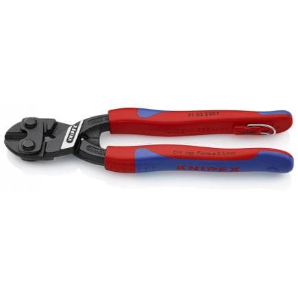 KNIPEX 71 02 200 T - Pince coupante à double levier CoBolt® bondérisée noire, poignées revêtues d'un matériau bi-composant, forme conique, avec...