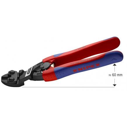 KNIPEX 71 22 200 - Pince coupante noire à double levier CoBolt® bondérisée noire, poignées revêtues d'un matériau bi-composant, forme conique,...