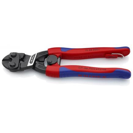 KNIPEX 71 32 200 T - Pince coupante à double levier CoBolt® bondérisée noire, poignées revêtues d'un matériau bi-composant, forme conique, avec...