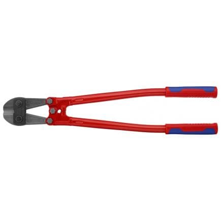 KNIPEX 71 72 610 - Coupe-boulons, tête bondérisée grise, poignées revêtues d'un matériau bi-composant