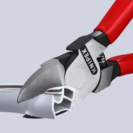 KNIPEX 72 01 140 - Pince coupante pour résine synthétique, tête polie, poignées enduites de résine synthétique
