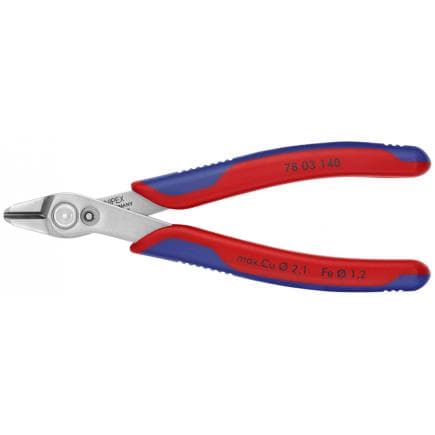 KNIPEX 78 03 140 - Electronic Super Knips® XL, tête polie, poignées revêtues d'un matériau bi-composant, acier inoxydable pour outils