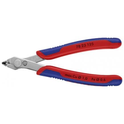 KNIPEX 78 23 125 - Electronic Super Knips®, tête polie, poignées revêtues d'un matériau bi-composant, acier inoxydable pour outils