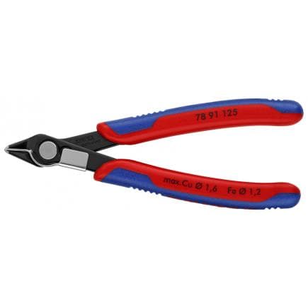 KNIPEX 78 91 125 - Electronic Super Knips®, acier bruni, poignées revêtues d'un matériau bi-composant, acier spécial à outils, trempe étagée à...