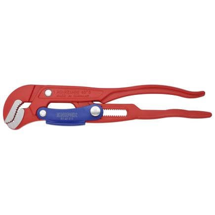 KNIPEX 83 60 010 - Clé serre-tube avec mâchoires rouges en "S", réglage rapide, revêtement poudre rouge