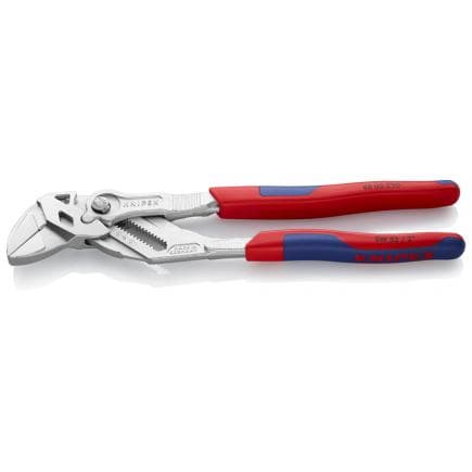 KNIPEX 86 05 250 - Pince et clé en un seul outil, chromée, poignées revêtues d'un matériau bi-composant