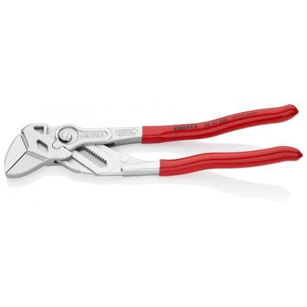 KNIPEX 86 43 250 - Pince et clé en un seul outil, chromée, poignées enduites de résine synthétique, poignées avec angle de 15°