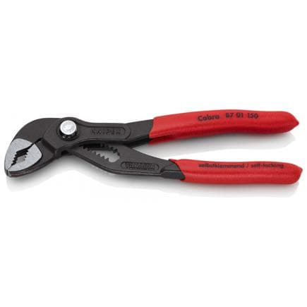 KNIPEX 87 01 150 - Cobra® Pince multiprise nouvelle génération pour tubes et écrous, bondérisée grise, tête polie, poignées enduites de résine...