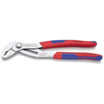 KNIPEX 87 05 250 - Pince multiprise Cobra® nouvelle génération pour tubes et écrous, chromée, poignées revêtues d'un matériau bi-composant, forme...