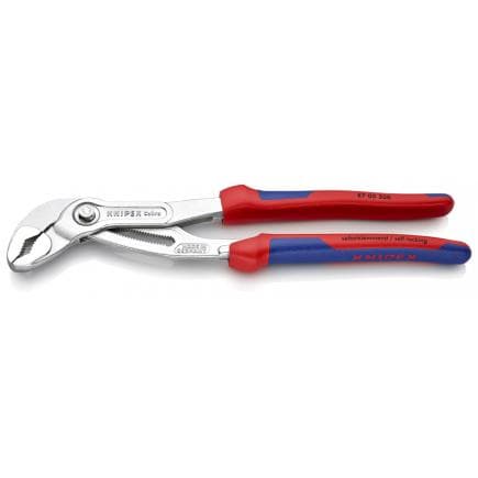 KNIPEX 87 05 300 - Pince multiprise Cobra® nouvelle génération pour tubes et écrous, chromée, poignées revêtues d'un matériau bi-composant