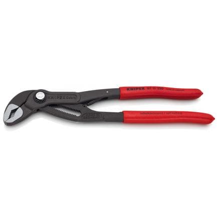 KNIPEX 87 11 250 - Cobra® ... matic Pince multiprise pour tubes et écrous, bondérisée grise, tête polie, poignées enduites de résine synthétique...